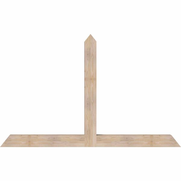 Ekena Millwork Portland Smooth Timber Gable Bracket, Douglas Fir, 84"W x 53"H x 5 1/2"D x 5 1/2"F, 15/12 Pitch GBW084X53X0606POR00SDF - main